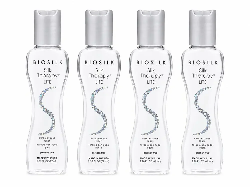 4x BioSilk Silk Therapy Lite Leave-In Treatment 2.26 fl oz 67ml Hair Serum
